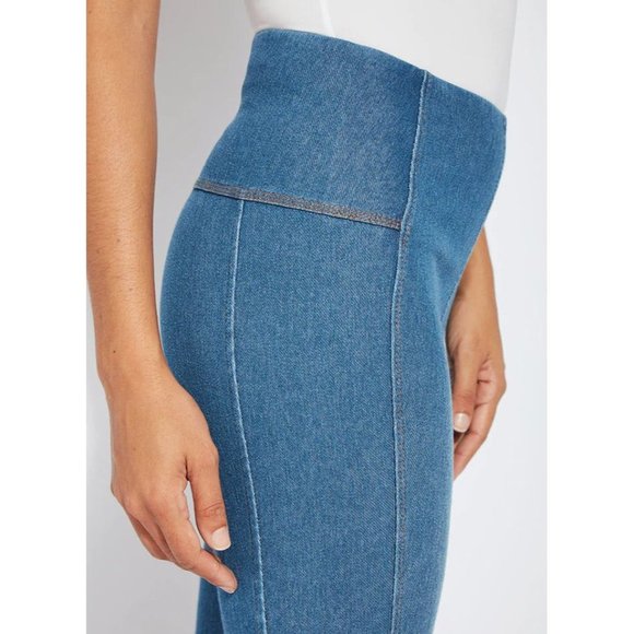 Lyssé Lace Up Cropped Jeans in Mid Wash - NWT - Size Small - Picture 3 of 4